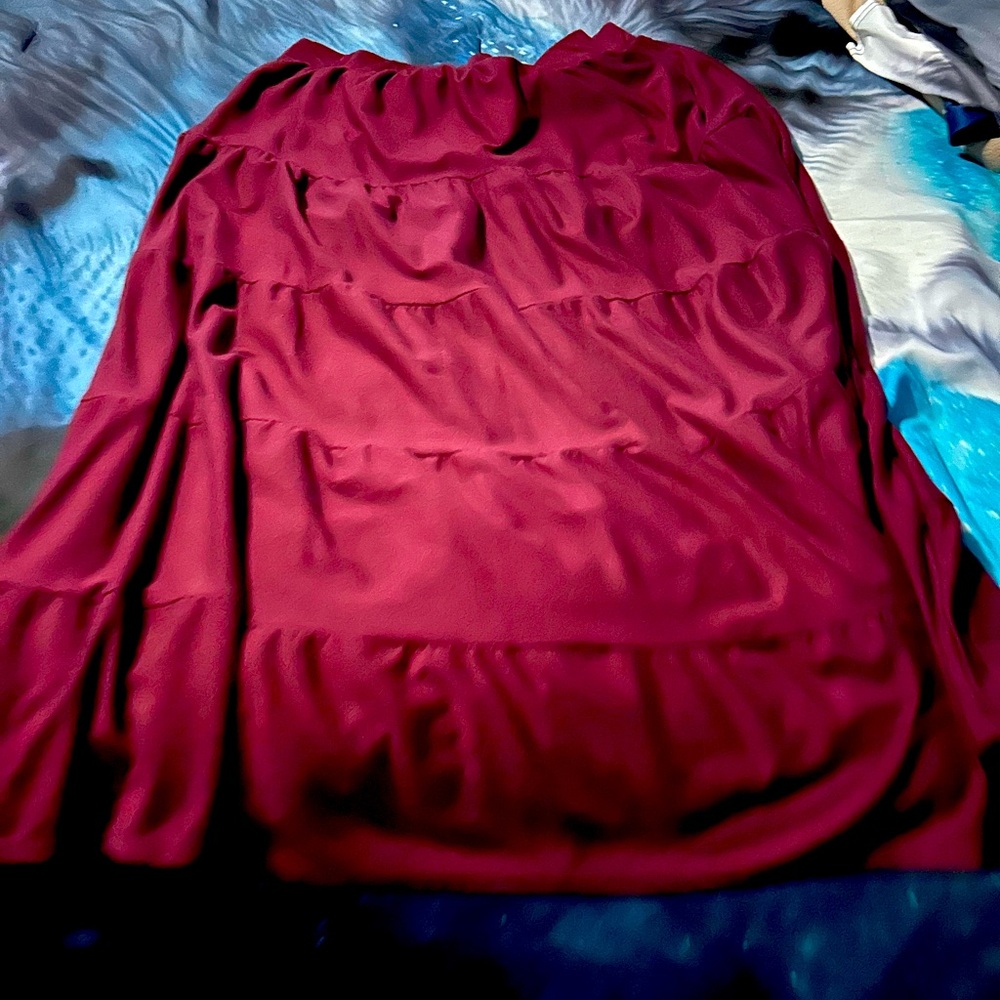 Elegant Burgundy Skirt